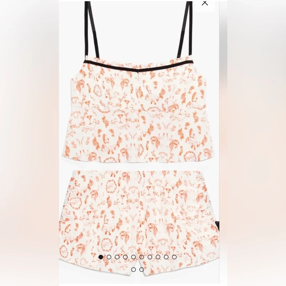 Savage X Fenty Underpinnings‎ Sleep Cami & Short Set size 2X Coquette Whimsygoth